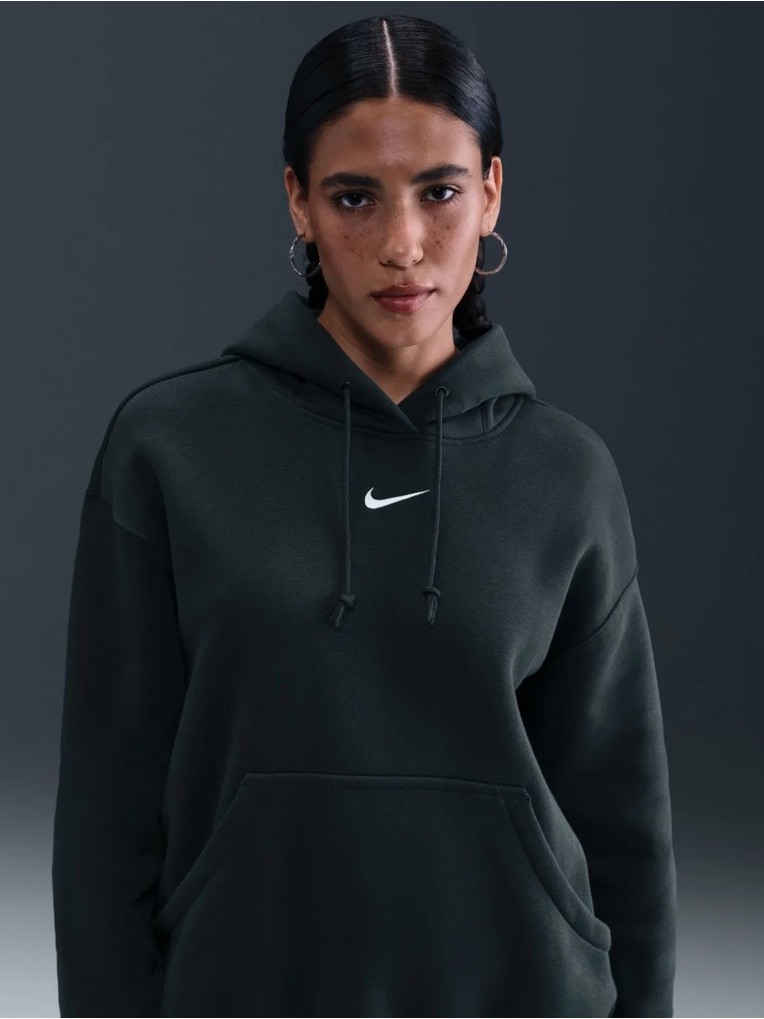 Nike Women's Sportswear Phoenix Fleece Oversized Pullover Hoodie Green Fall Soft